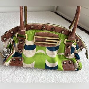 Guess RARE Vintage Y2K Multicolor Shoulder Bag - Clear Heart Gold Flower charms